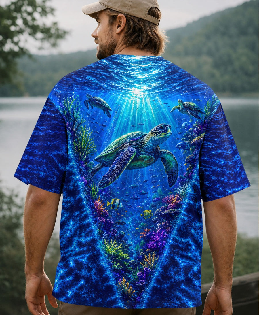 Turtle Go With The Flow T-Shirt Ocean Lovers Clothing Best Gift Ideas