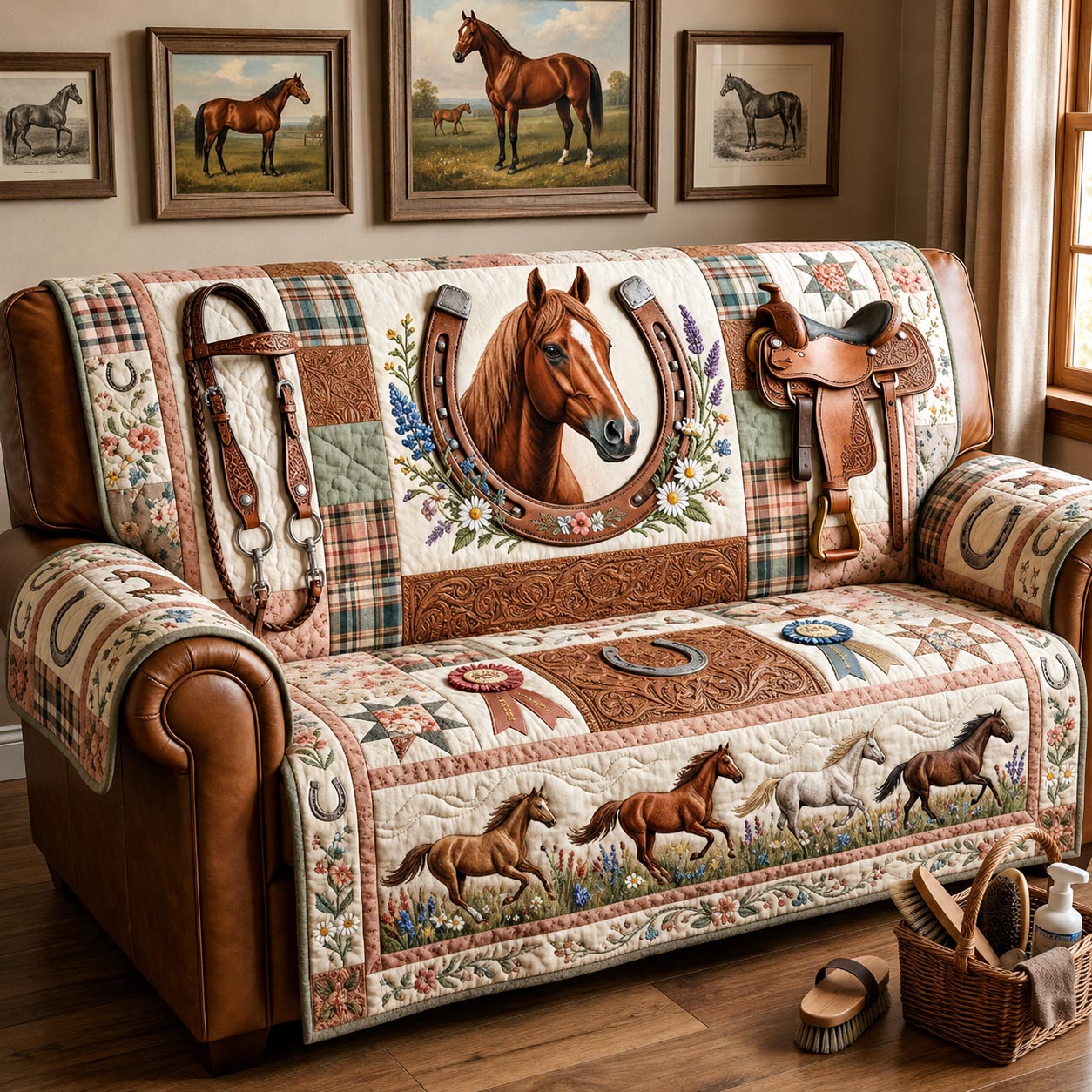 Western Soul Quilted Sofa Cover Western Soul Couch Cover Trendy Room Decor Gifts