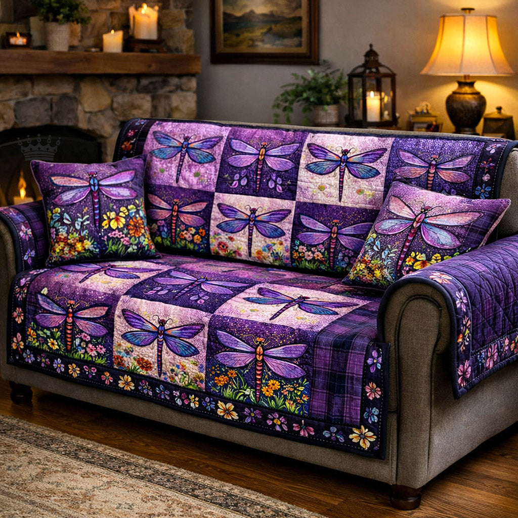 Whisper Wings Quilted Sofa Cover Cozy Whisper Couch Cover Trendy Gift