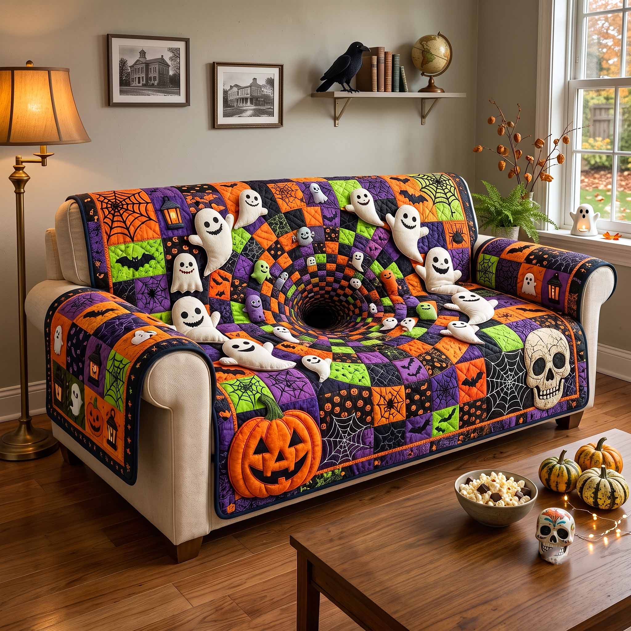 Wicked Hollow Quilted Sofa Cover Mystic Hollow Couch Cover Cool Gift