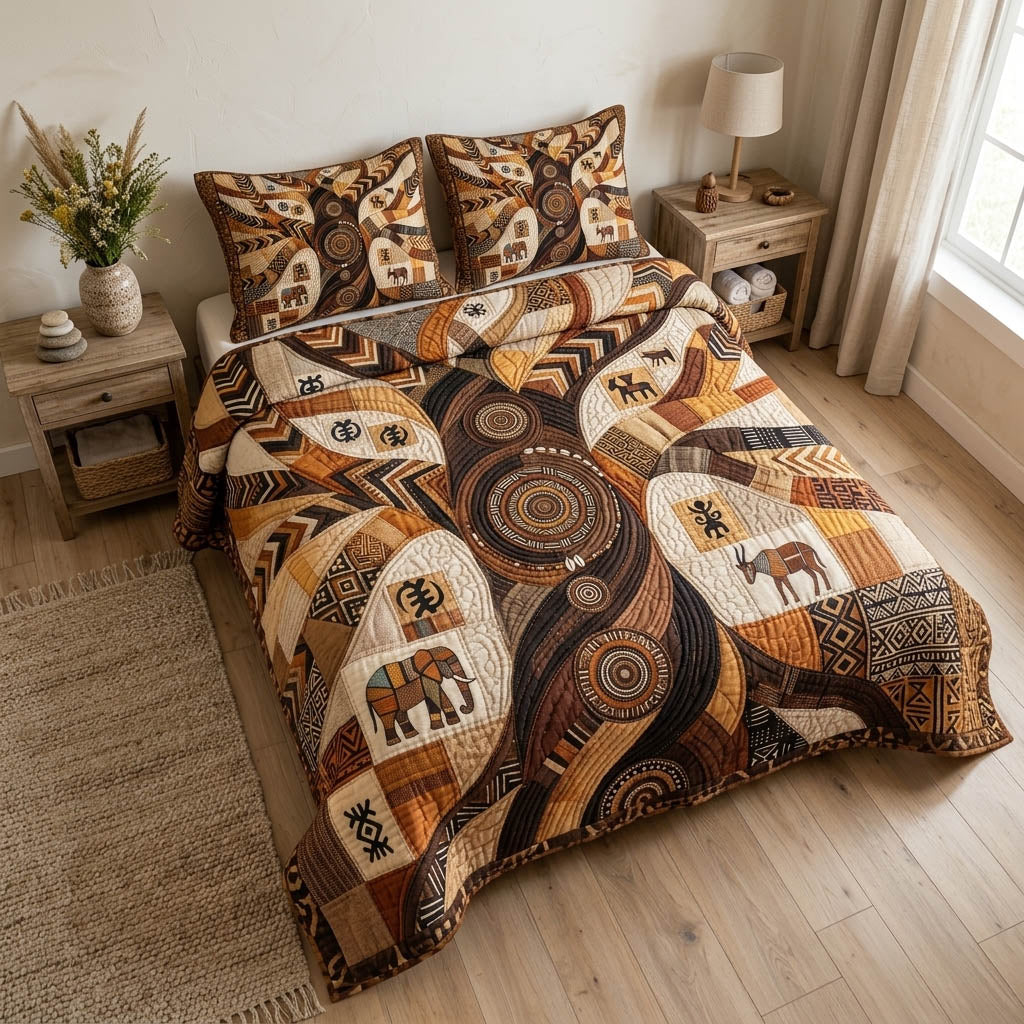 African Heritage Quilted Bedding Set African Heritage Coverlet Set Great Gift Ideas - Image 2