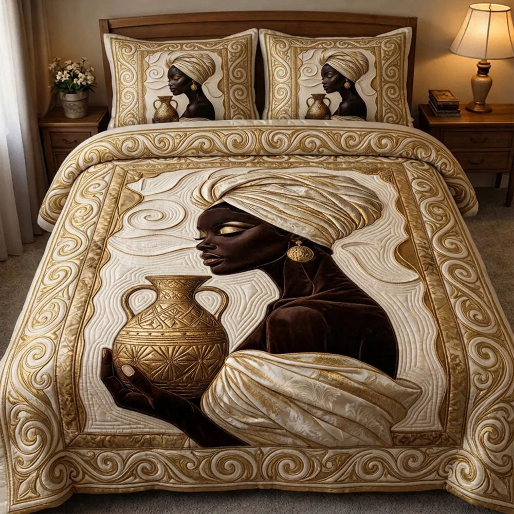 African Heritage Quilted Bedding Set African Heritage Coverlet Set New Home Gift Ideas