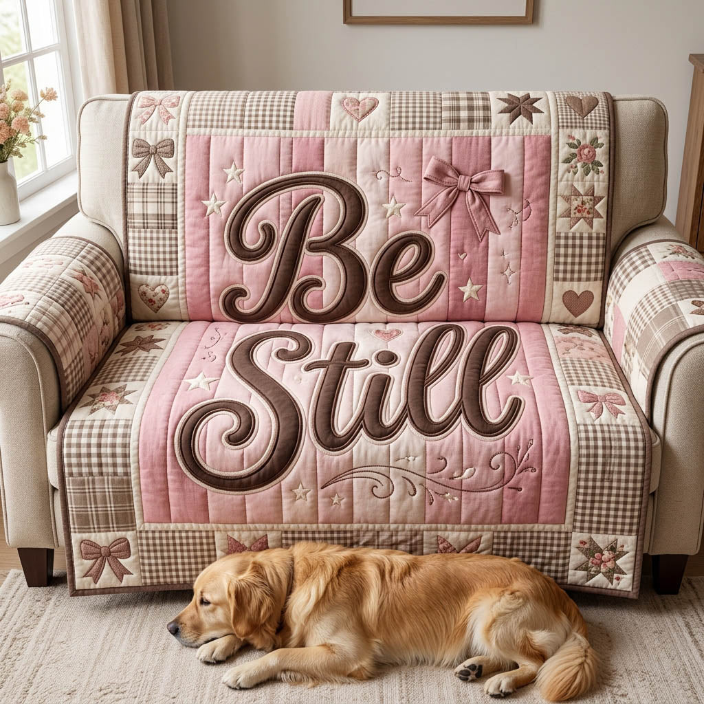 Be Still Stripped Quilted Sofa Cover Be Still Quilted Couch Cover Gifts For House Lovers
