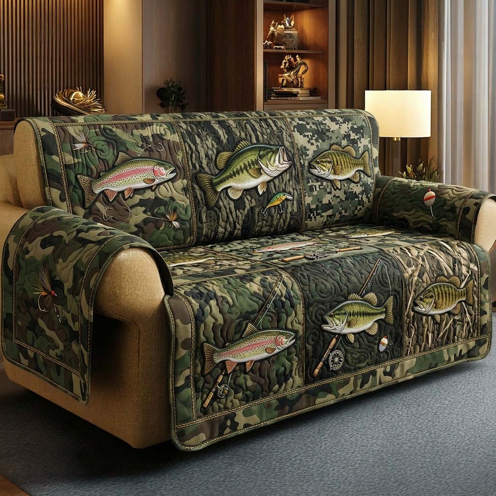 Camo Angler Quilted Sofa Cover Outdoor Angler Quilted Couch Cover Great Home Decor Finds