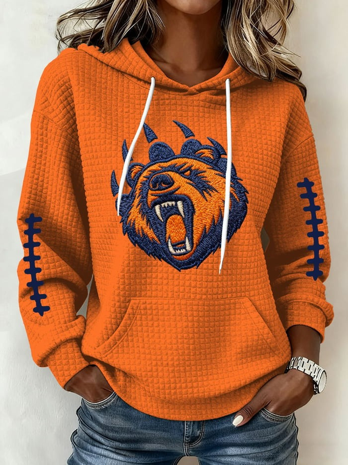Chicago Bears Hoodie Women's Gameday Clothes Bears Football Merch Christmas Gifts For Fans