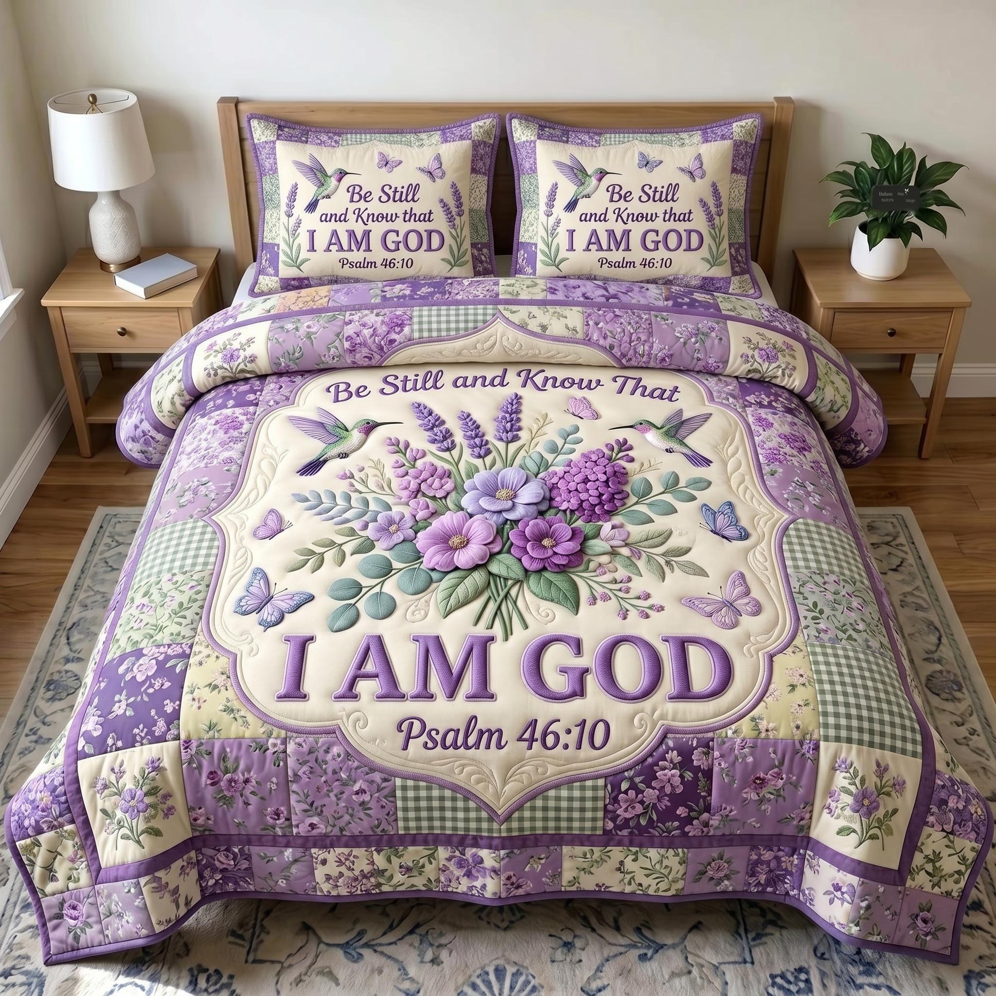 Christian Faith Quilted Bedding Set Christian Faith Coverlet Set Housewarming Gift