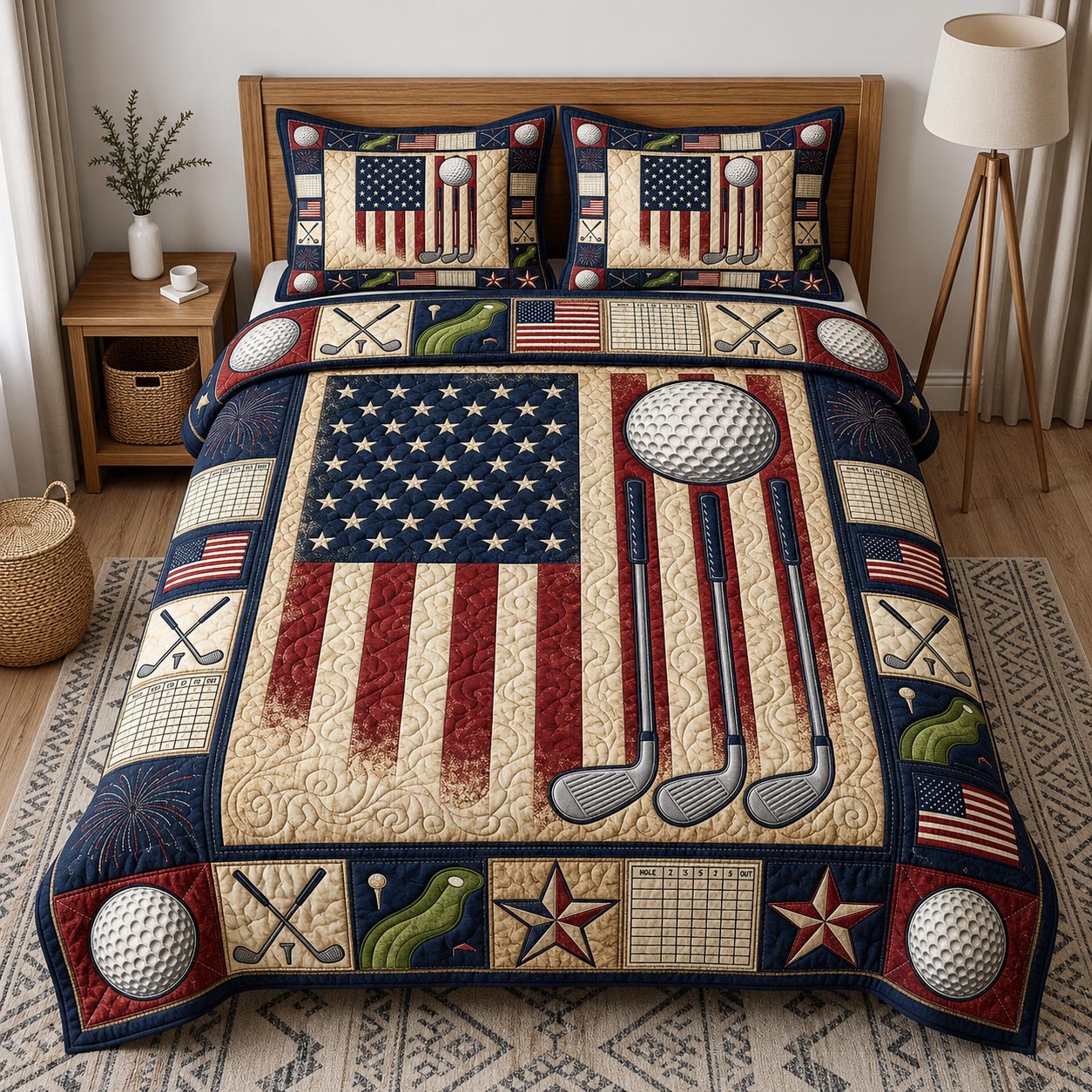 Country Swing Quilted Bedding Set Country Swing Coverlet Set Trendy Room Decor