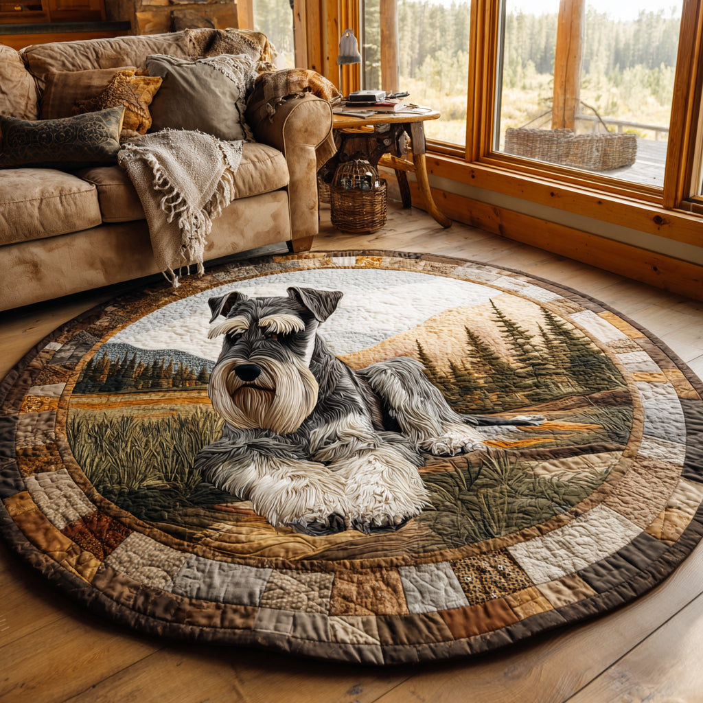 Dandelion Pup Quilted Round Mat Halloween Gothic Round Rug Aesthetic Entryway Decor Gifts