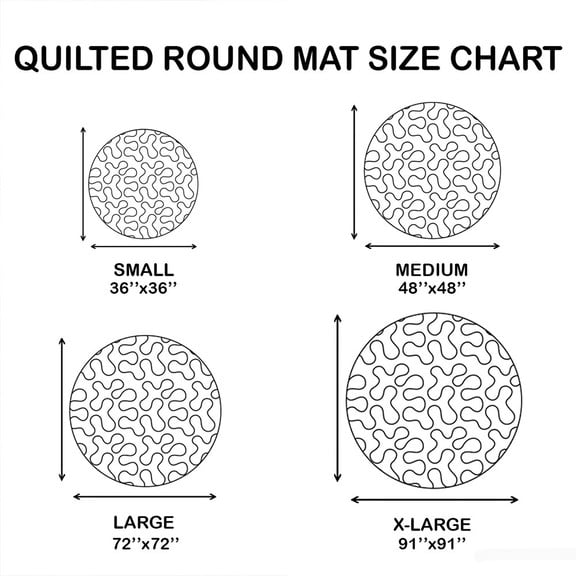 Dream Pack Quilted Round Mat Wolf Lover Round Rug Modern New Home Decor - Image 2