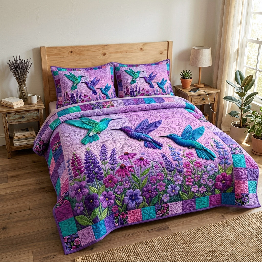 Garden Hover Quilted Bedding Set Floral Garden Coverlet Set Gift For Home Decorators