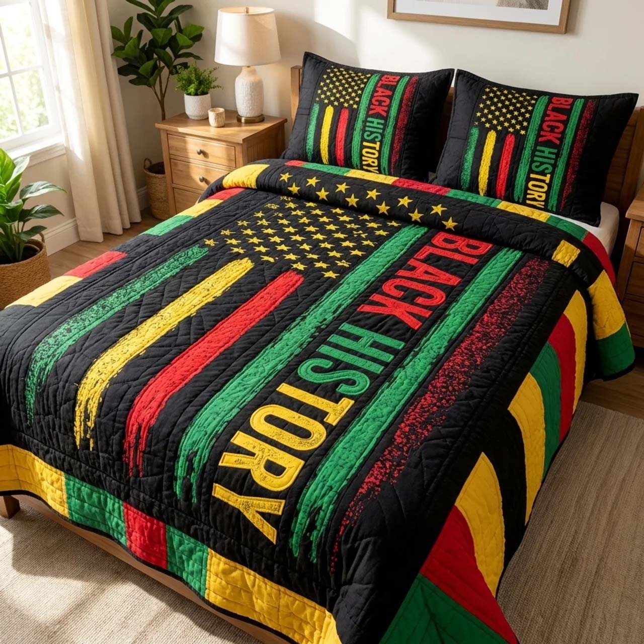Heritage History Quilted Bedding Set Cultural Heritage Coverlet Set Gifts For New Homes