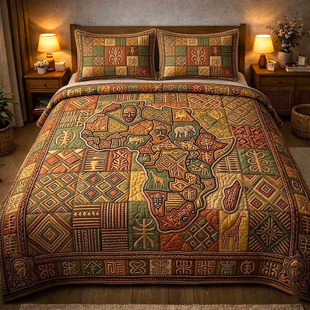 Royal Glow Quilted Bedding Set Elegant Radiance Coverlet Set Gift For Room Decor