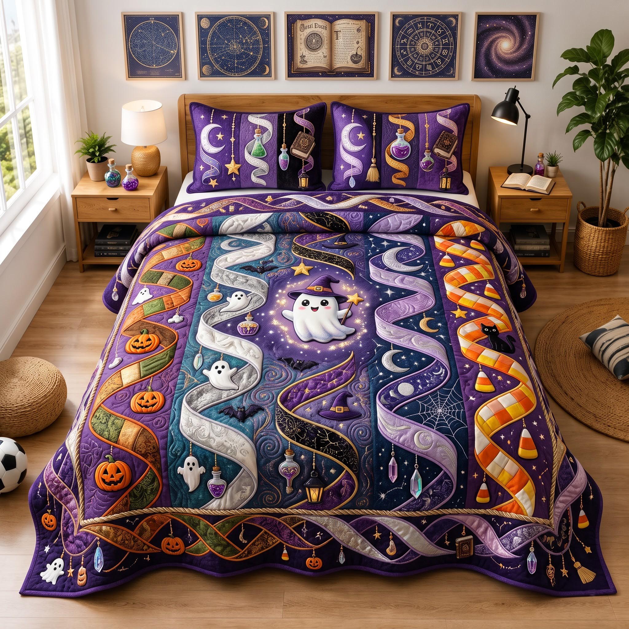 Spirit Path Quilted Bedding Set Classic Style Core Quilted Bedding Set Cozy Home Decor