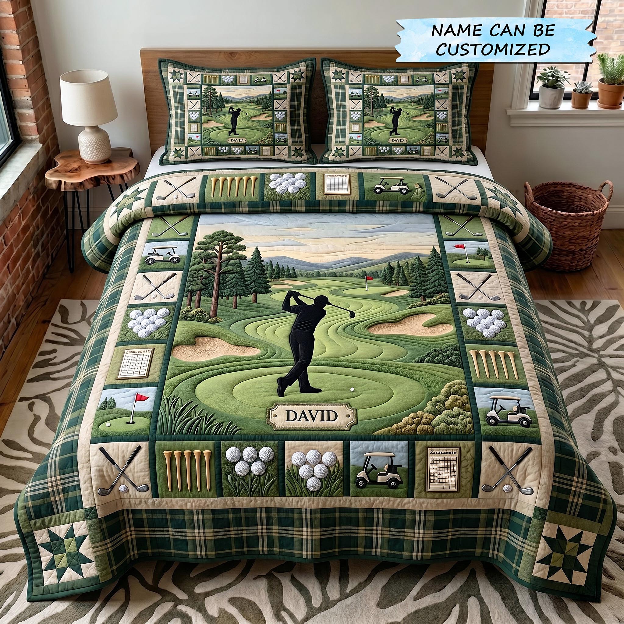 Swing Life Quilted Bedding Set Country Swing Coverlet Set Cozy Home Decor Gifts