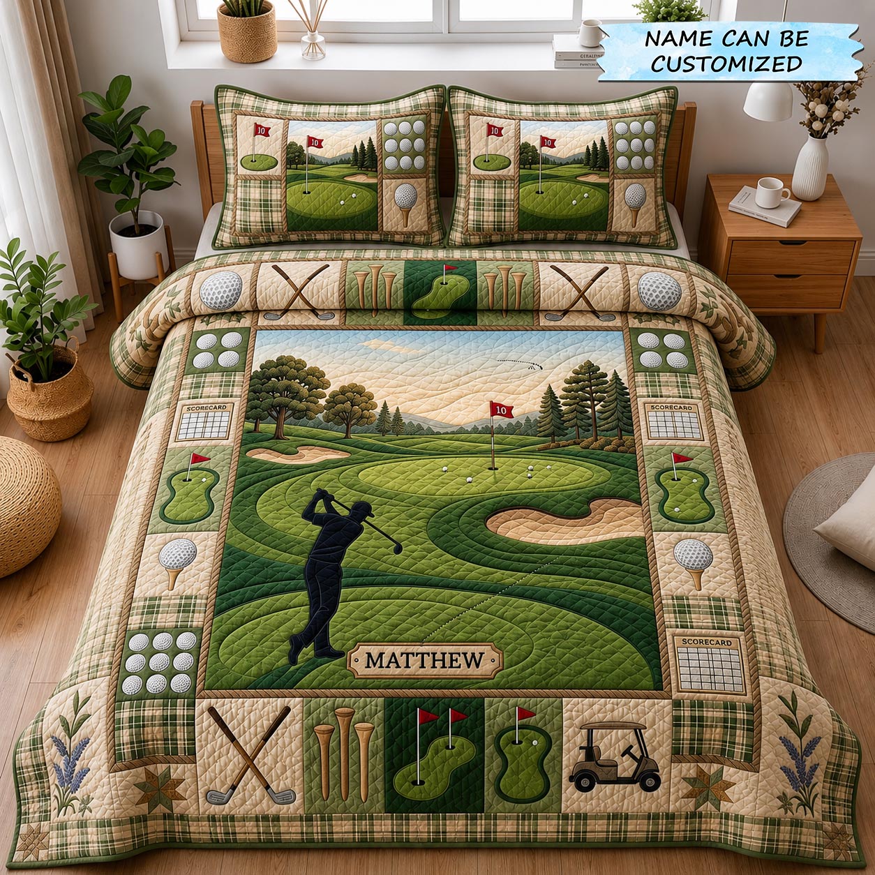 Swing Life Quilted Bedding Set Country Swing Coverlet Set Present For Home Lovers