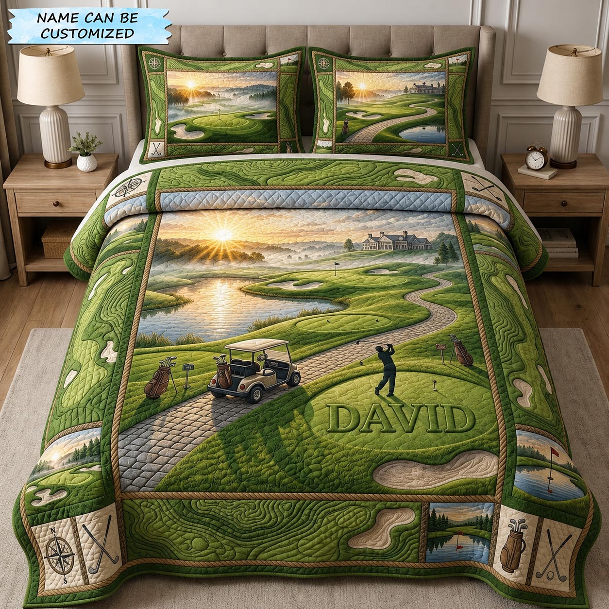 Swing Life Quilted Bedding Set Country Swing Coverlet Set Trendy Room Decor