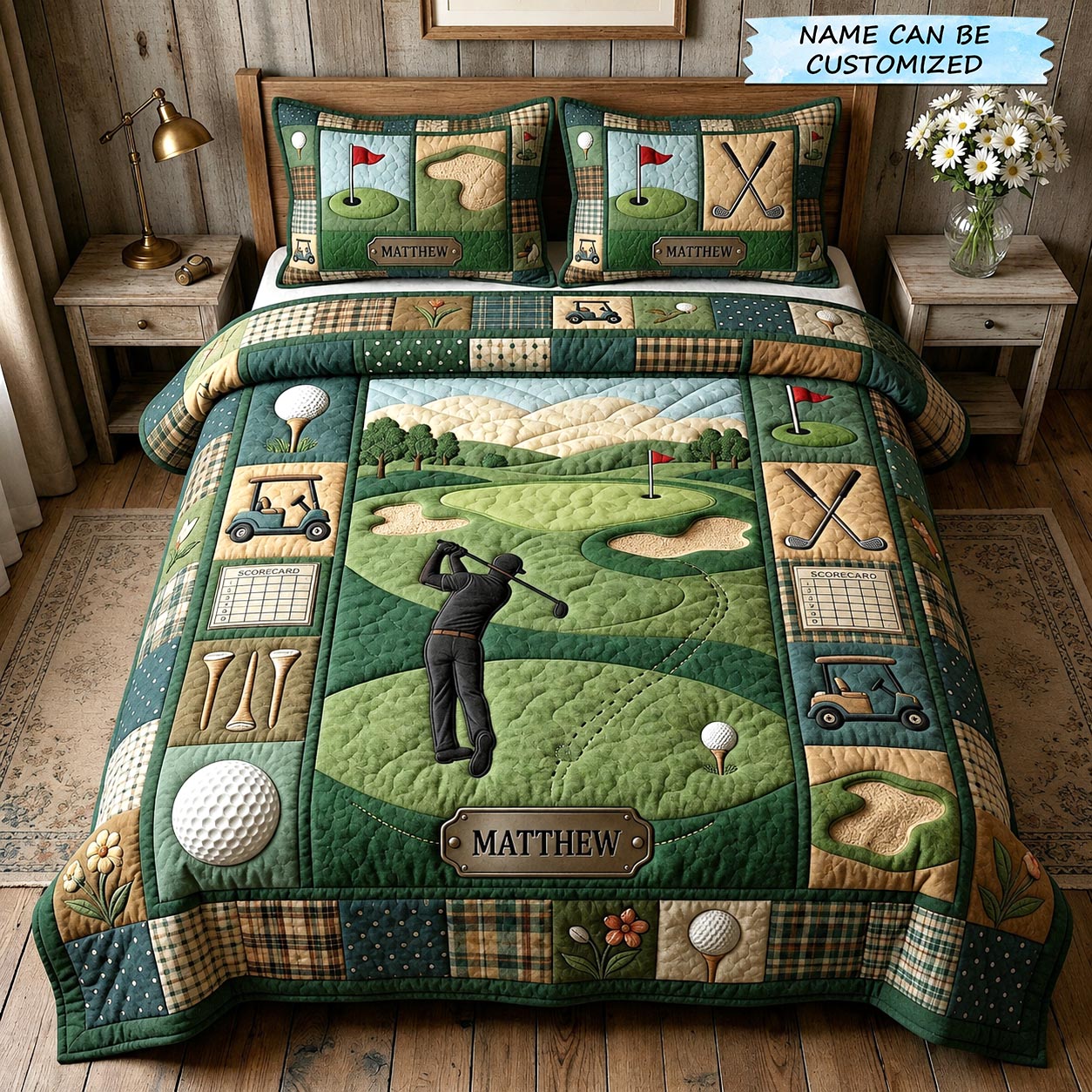 Swing Life Quilted Bedding Set Country Swing Coverlet Set Trendy Room Decor Gifts