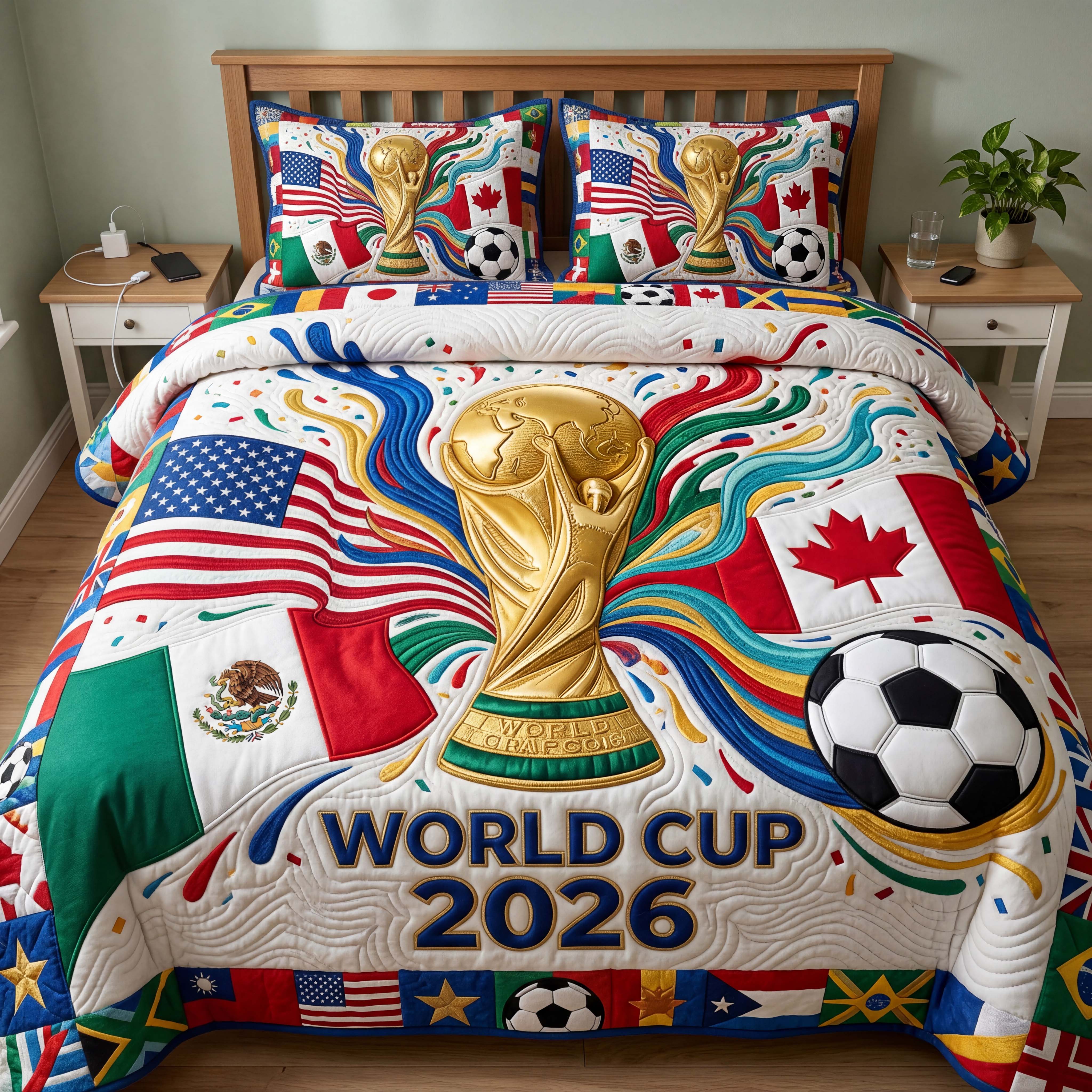 Tri Nation Trophy Quilted Bedding Set Rustic Lifestyle Coverlet Set New Home Gift Ideas