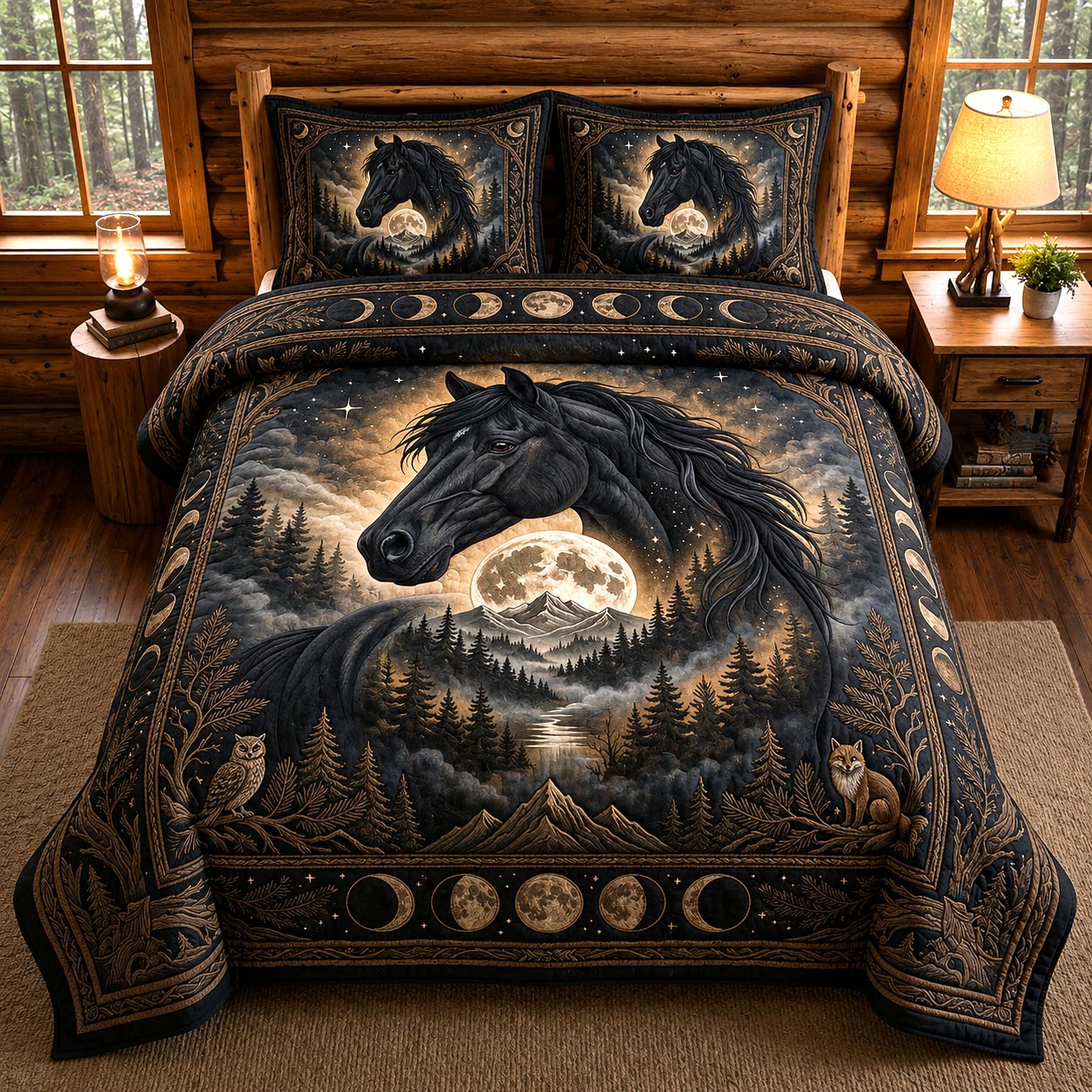 Western Soul Quilted Bedding Set Western Cowboy Coverlet Set Room Gift