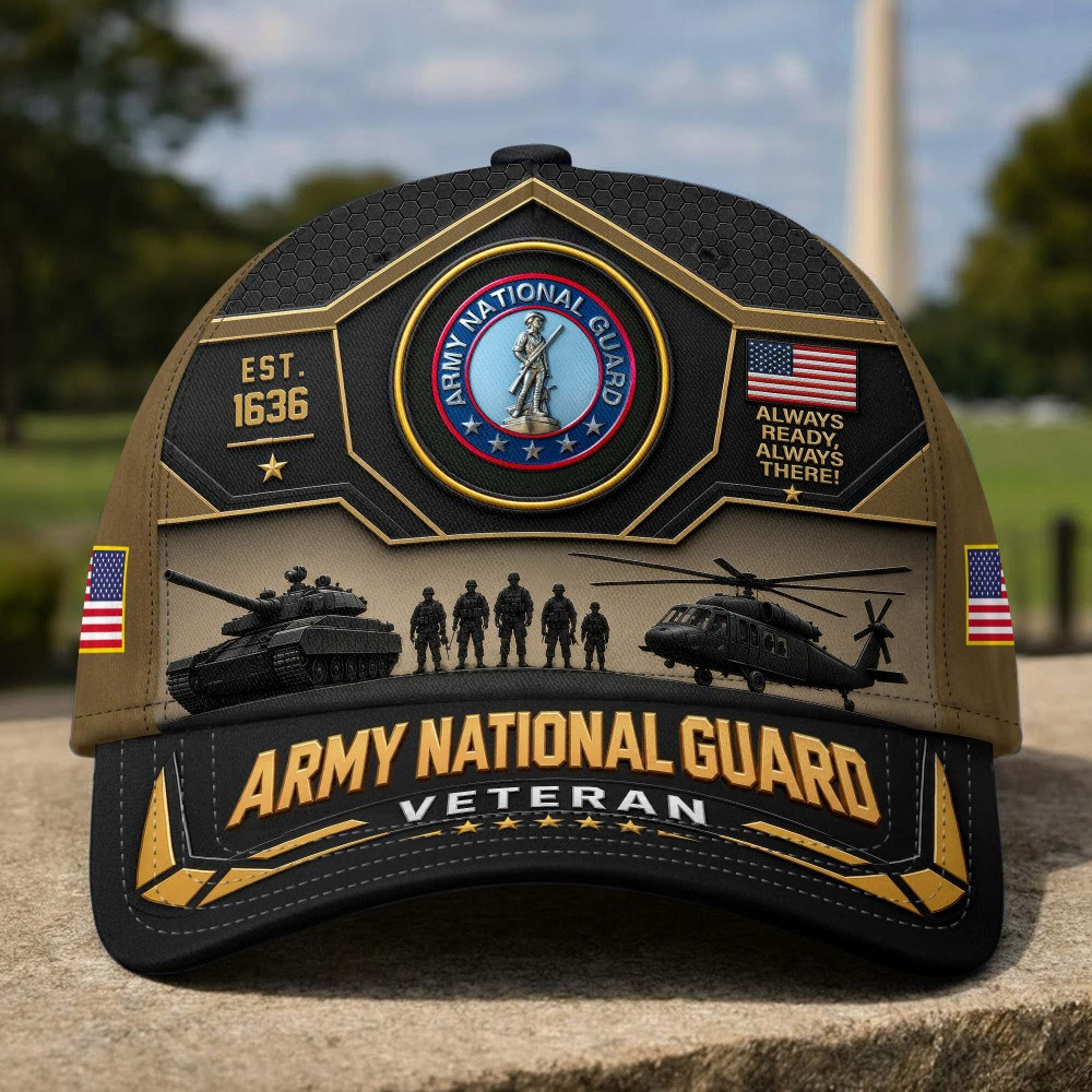 Army National Guard Veteran Soldiers Silhouette Hat Veterans Day Merch Gifts On Fathers Day