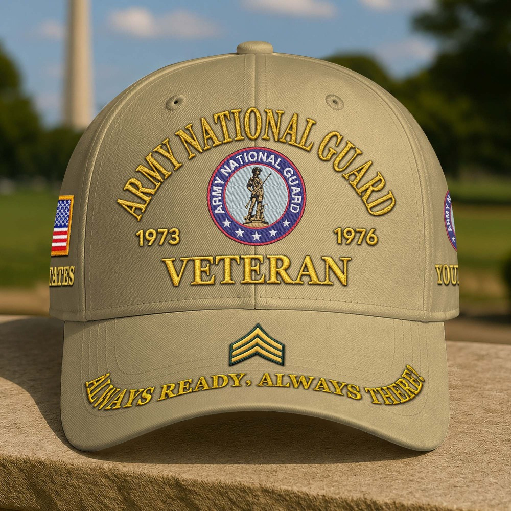 Personalized Army National Guard Veteran Hat Veterans Day Merch Gifts