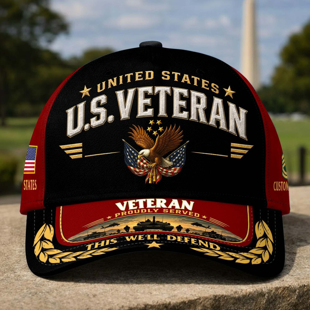 Personalized US Veteran This We'll Defend Baseball Hat Veterans Day Merch Gift For Veteran Dad