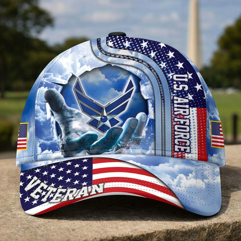 US Air Force Veteran American Flag Hat Veterans Day Merch Gifts For US Veterans