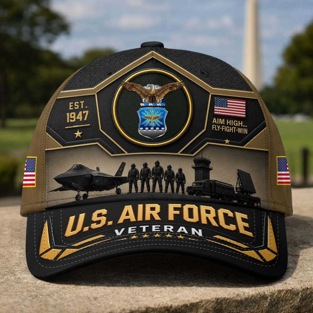 US Air Force Veteran Soldiers Silhouette Baseball Hat Veterans Day Merch Gifts For US Veterans