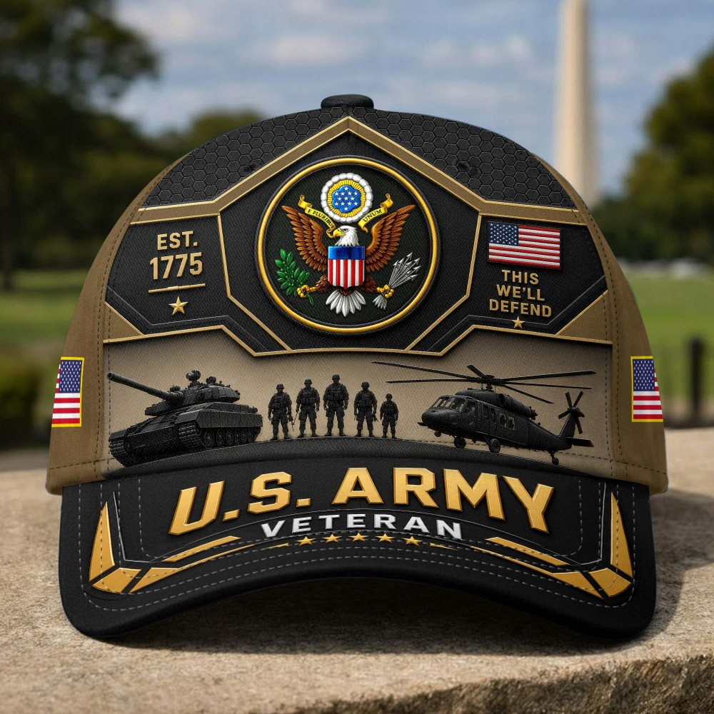US Army Veteran Soldiers Silhouette This We'll Defend Hat Veterans Day Merch Fathers Day Gifts