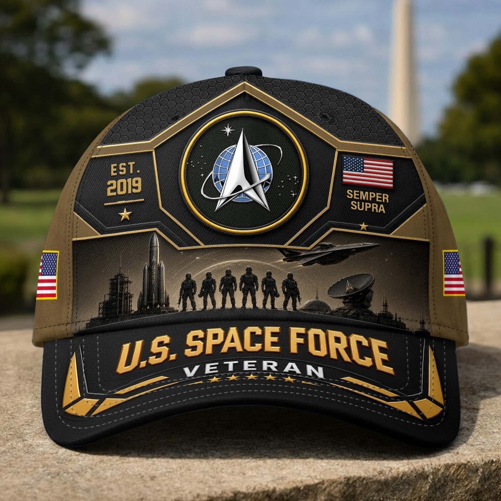 US Space Force Veteran Soldiers Silhouette Est 2019 Hat Veterans Day Merch Fathers Day Gifts