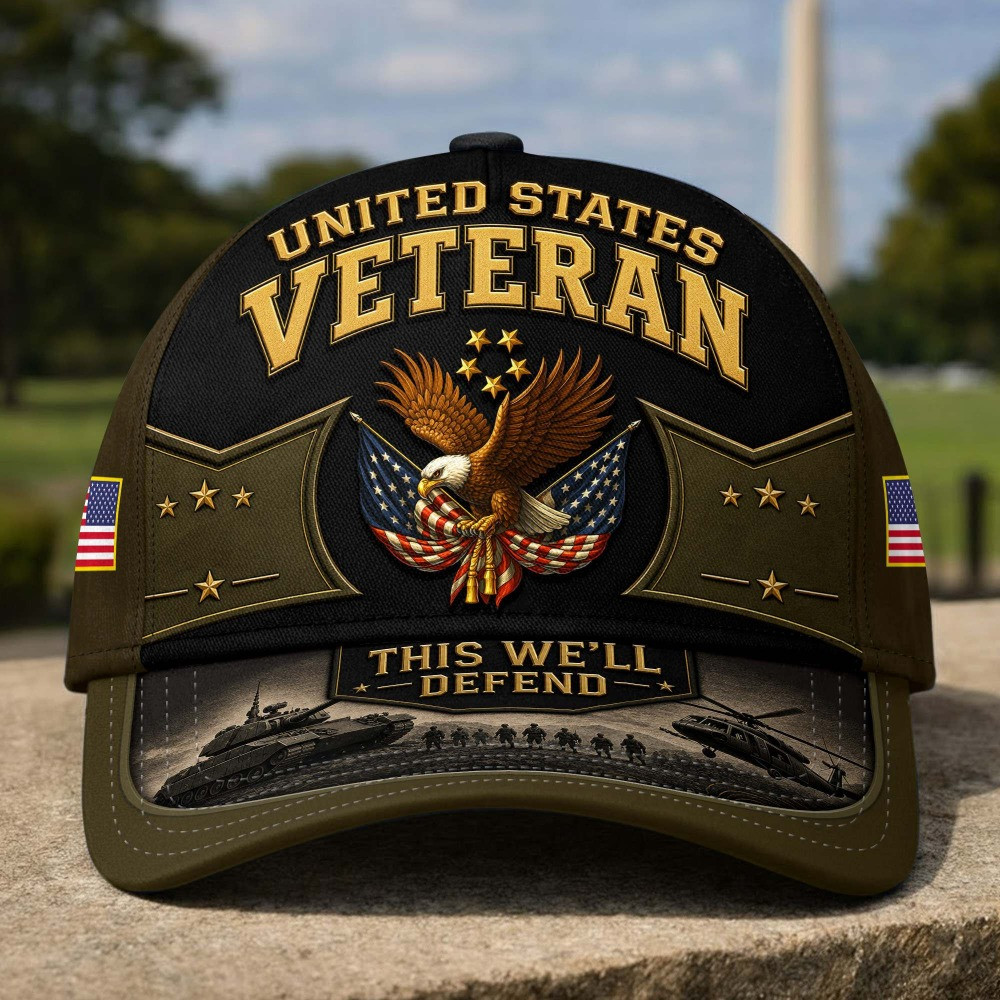 US Veteran United States This We'll Defend Hat Veterans Day Merch Fathers Day Gifts